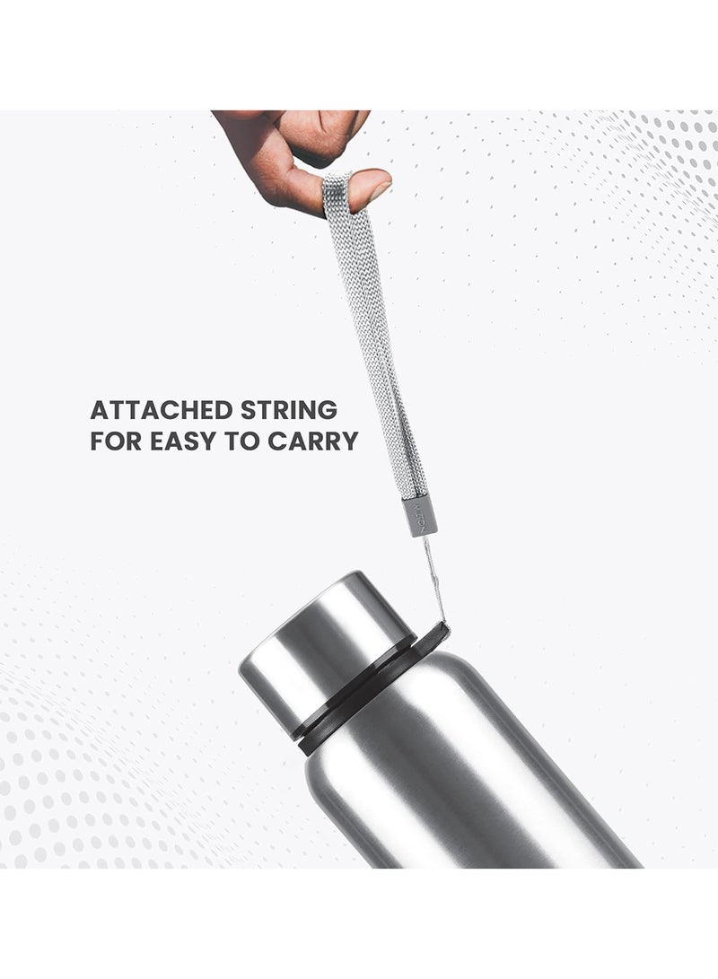 Milton Stainless Steel Water Bottle 690ml Leak Proof Single Wall with Carry Handle for School Travel and Office - Image 3
